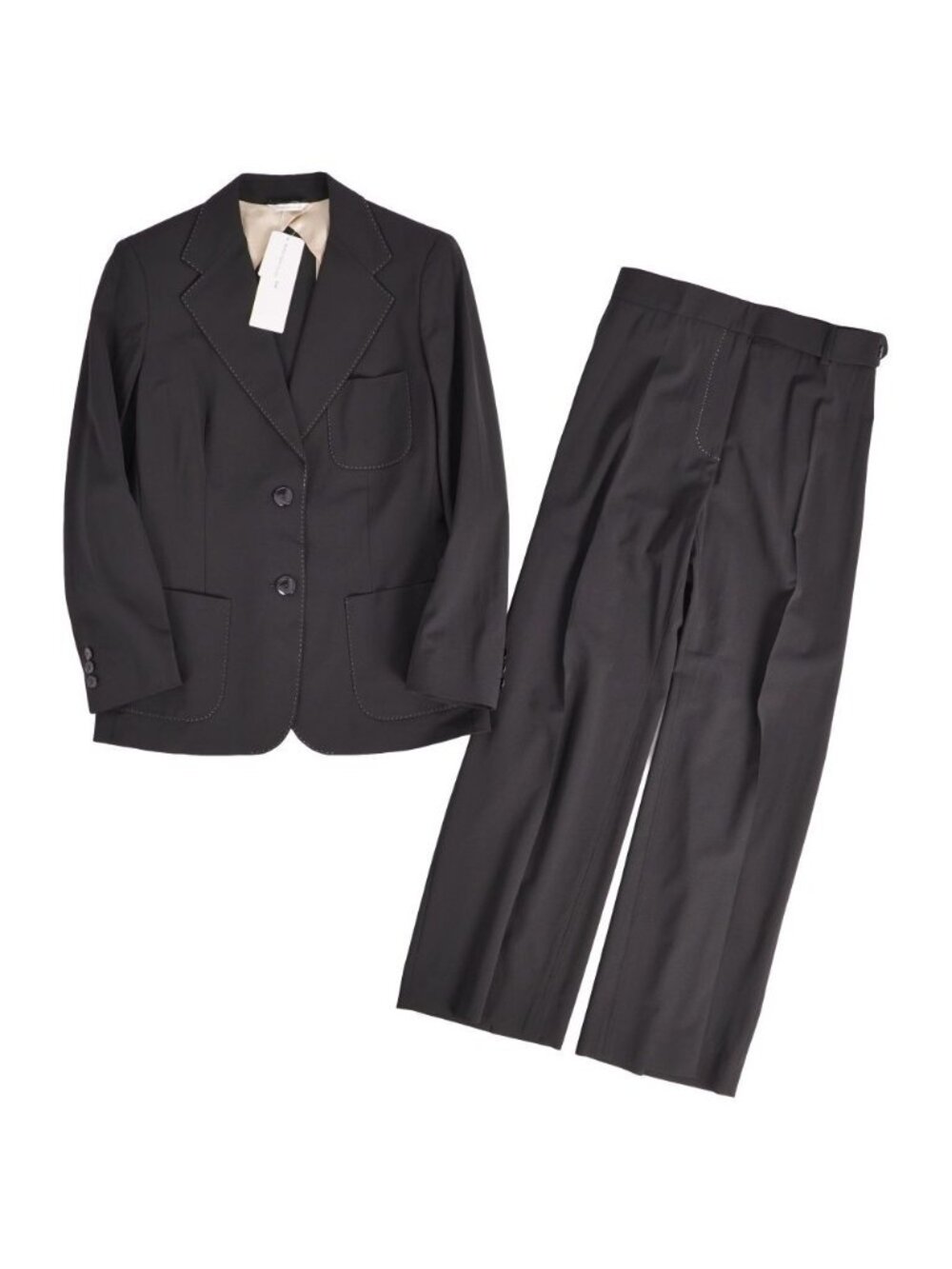 Max Mara Set Pants Suit Wool